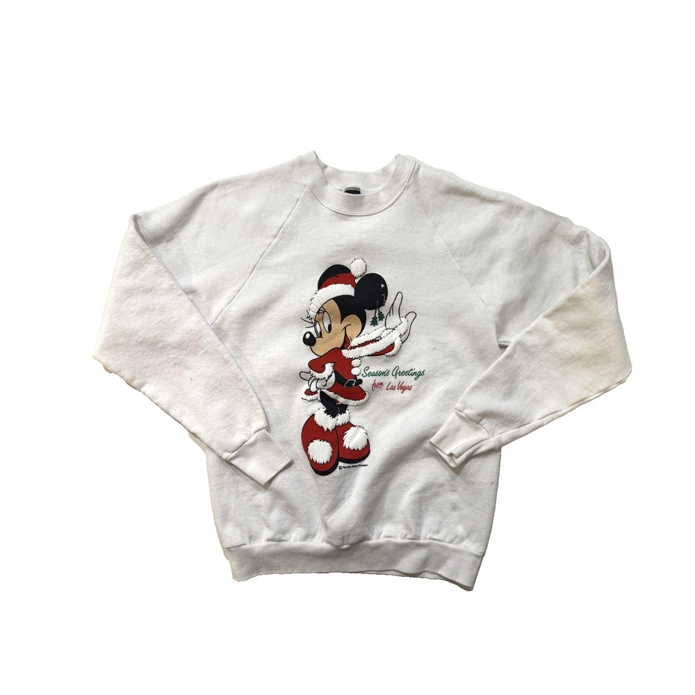 Disney Minnie Mouse Sweatshirt Womens Vintage 90s Christmas‎